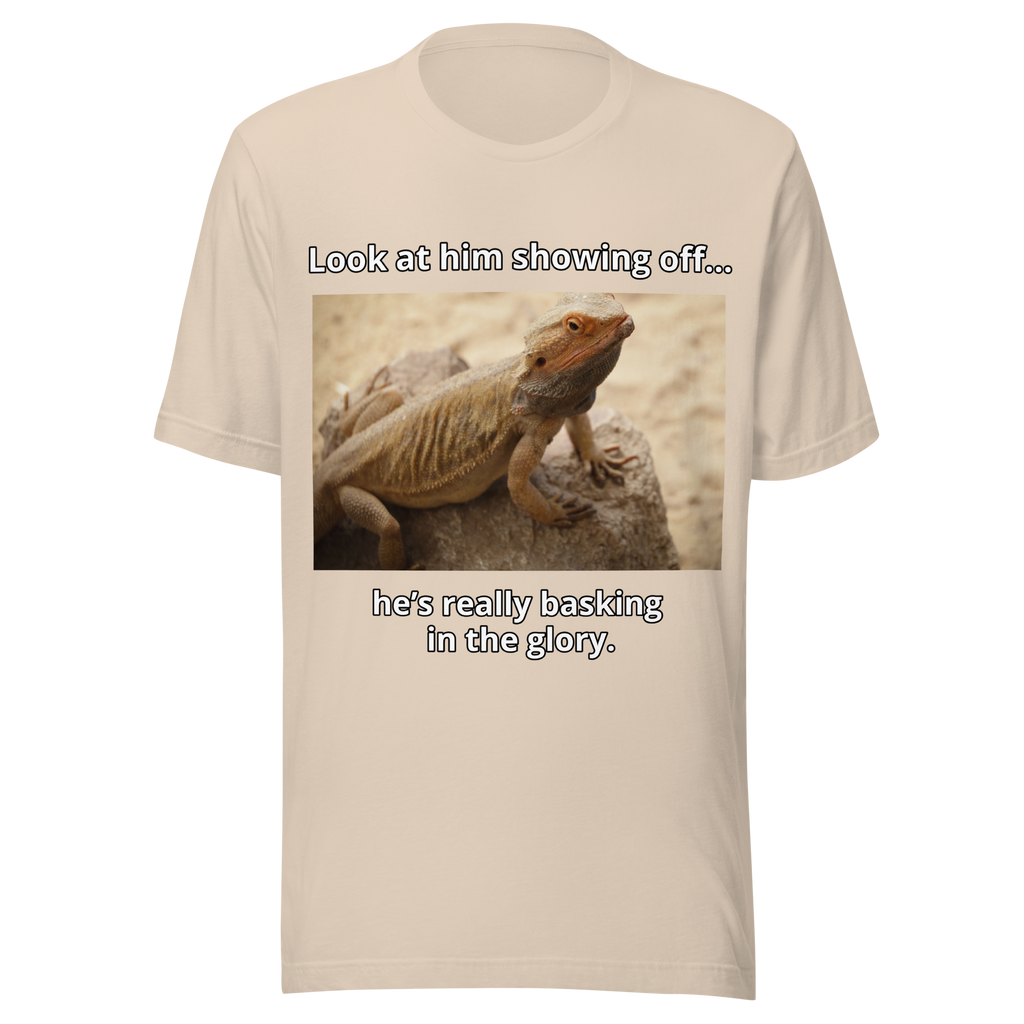 Bearded Dragon Basking - Premium Unisex T-shirt
