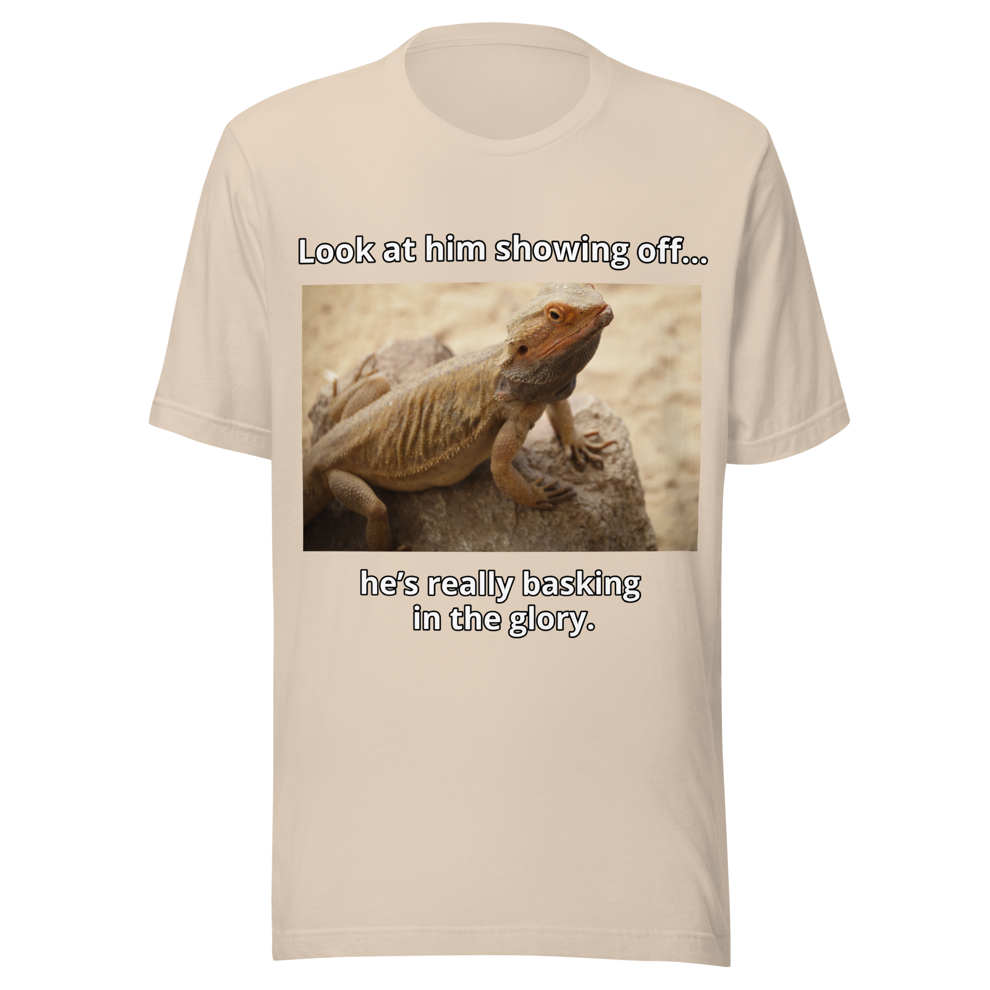 Bearded Dragon Basking - Premium Unisex T-shirt